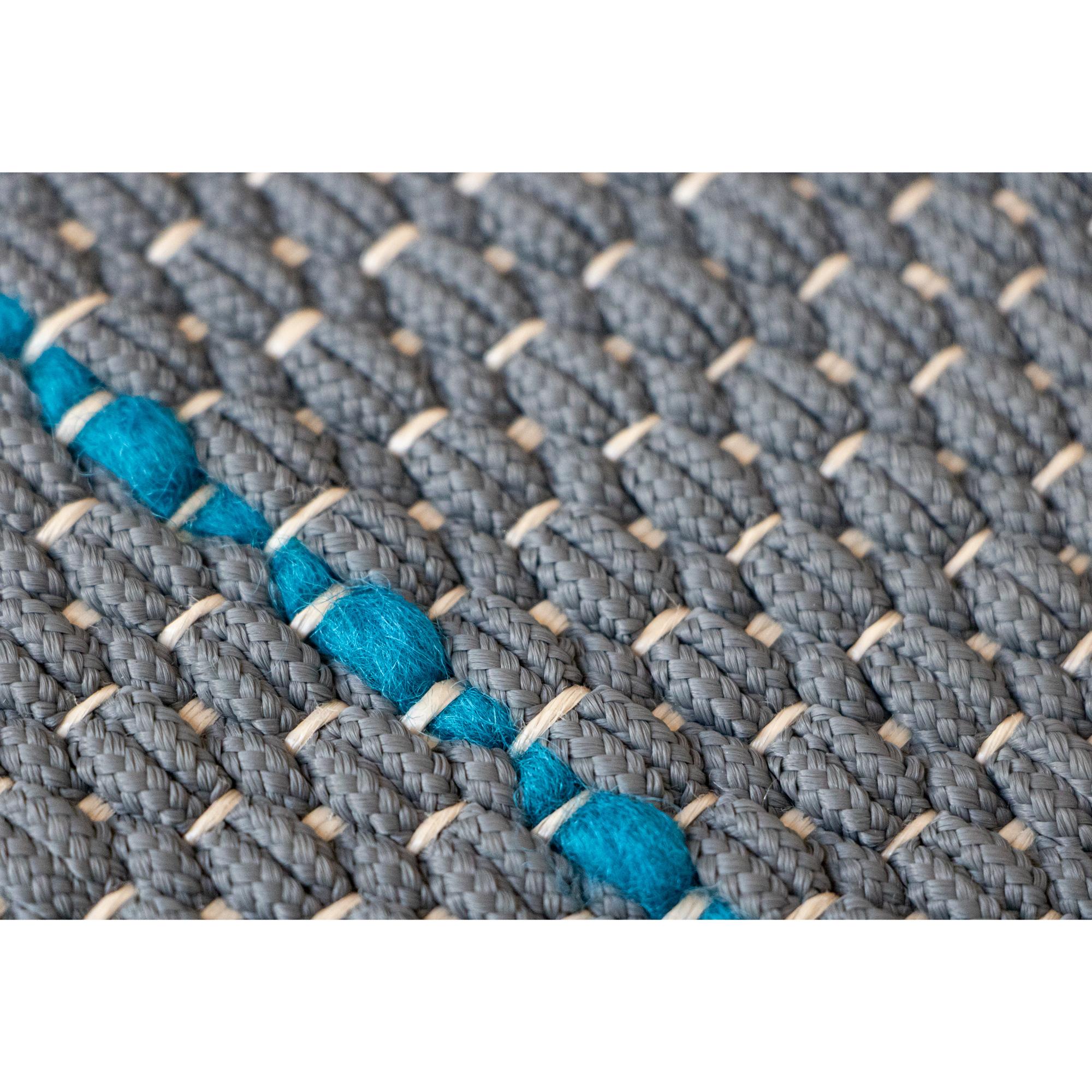 Tappeto design italiano bagno o living grigio blu by Deanna Comellini 80x200cm en Nuevo estado para la venta en Bologna, IT