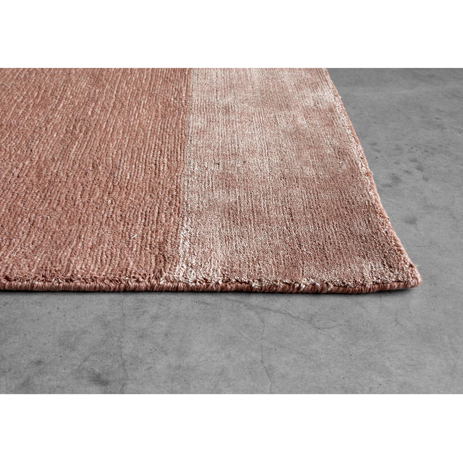 Linen Tappeto Design Italiano Fibre Naturali Lino Rosa by Deanna Comellini 300x350 cm For Sale