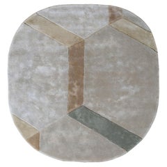 Tappeto Design Italiano Forma Organica beige par Deanna Comellini 250 x260 cm