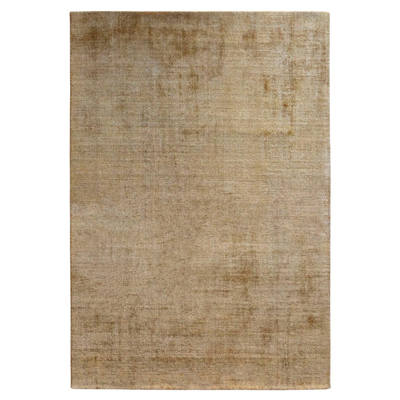 Tappeto design italiano in lana e seta bambù ambra by Deanna Comellini 250x350cm