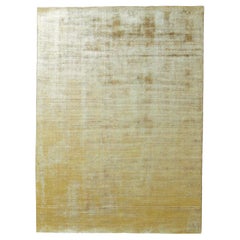 Tappeto design italiano lana seta di bambù giallo by Deanna Comellini 250x350 cm