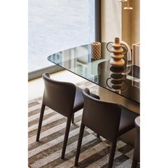 Tappeto Design Italiano Lusso Velluto Righe Sabbia von Deanna Comellini 250x350cm