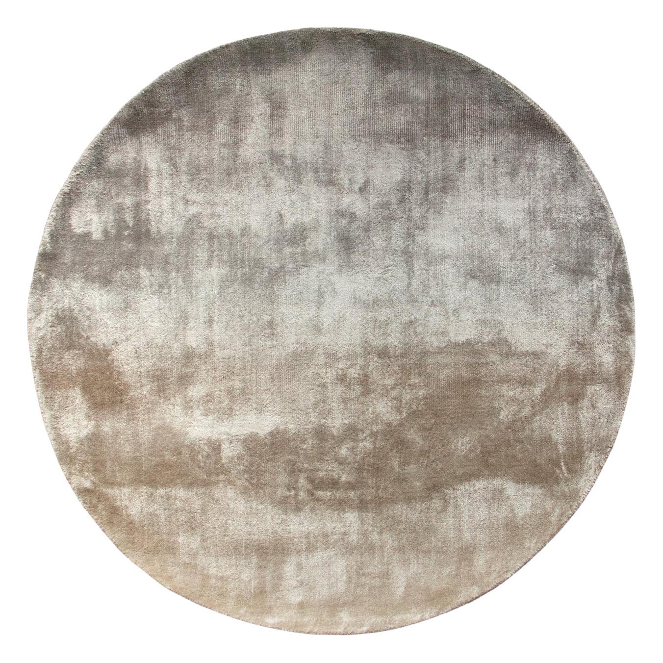 Tappeto Design Italiano Rotondo Sfumato Beige Grigio von Deanna Comellini Ø 200cm