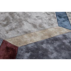Tappeto Design/One Italiano Sostenibile GrigioBlu Rotondo di Deanna Comellini ø250cm