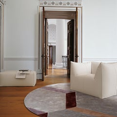 Tappeto Design/One Italiano Sostenibile Tondo Beige Rosa by Deanna Comellini ø250cm