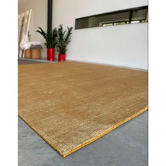 Tappeto design lana e seta di bambù eco color ambra by Deanna Comellini250x350cm