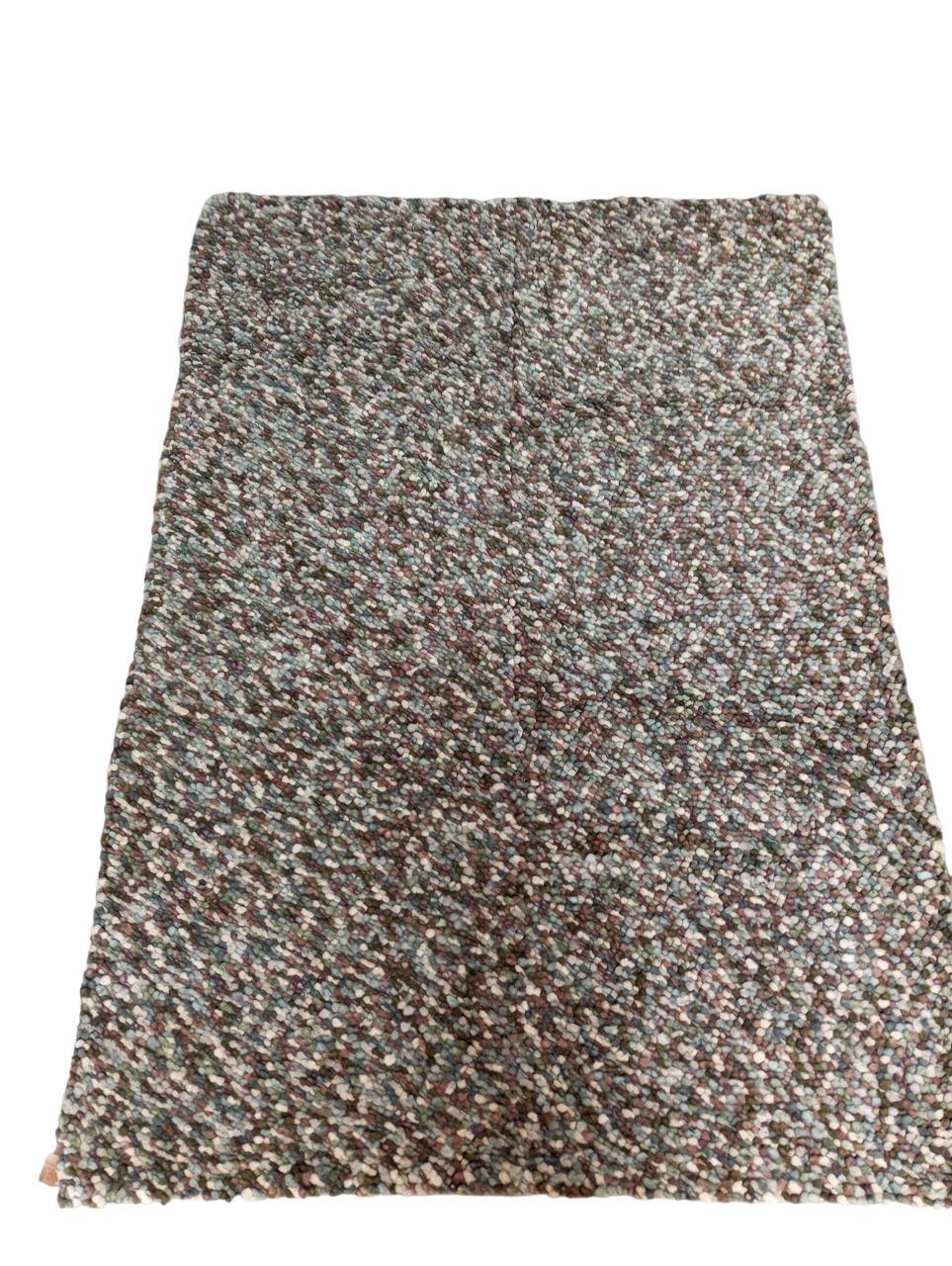 Tapis en laine noué à la main dans les années 1980, conçu par Lano Carpet Belgium en vente 1