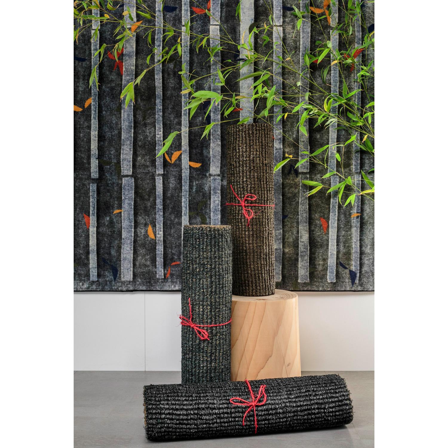 Indian Tappeto Design Naturale da Esterni Ecologico Verde di Deanna Comellini 195x285cm For Sale