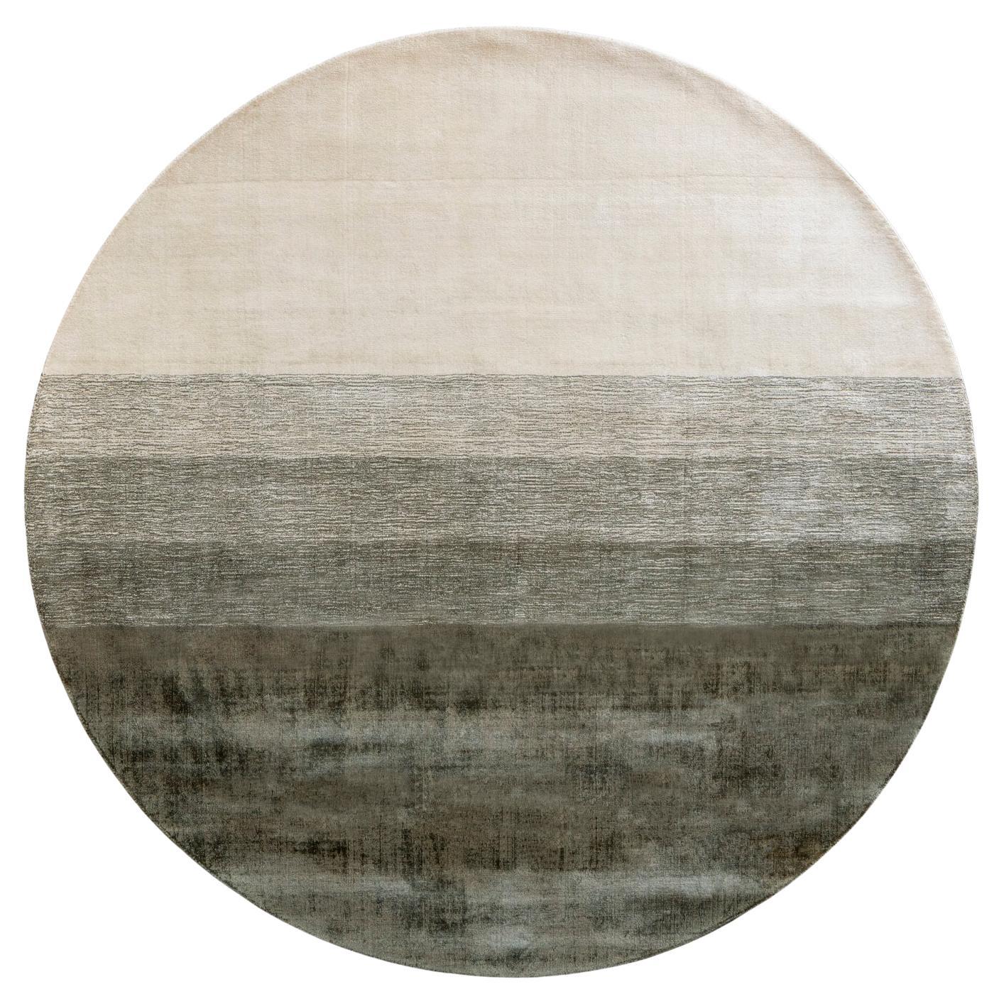 Tappeto design rotondo sfumato verde grigio by Deanna Comellini tondo ø 250 cm