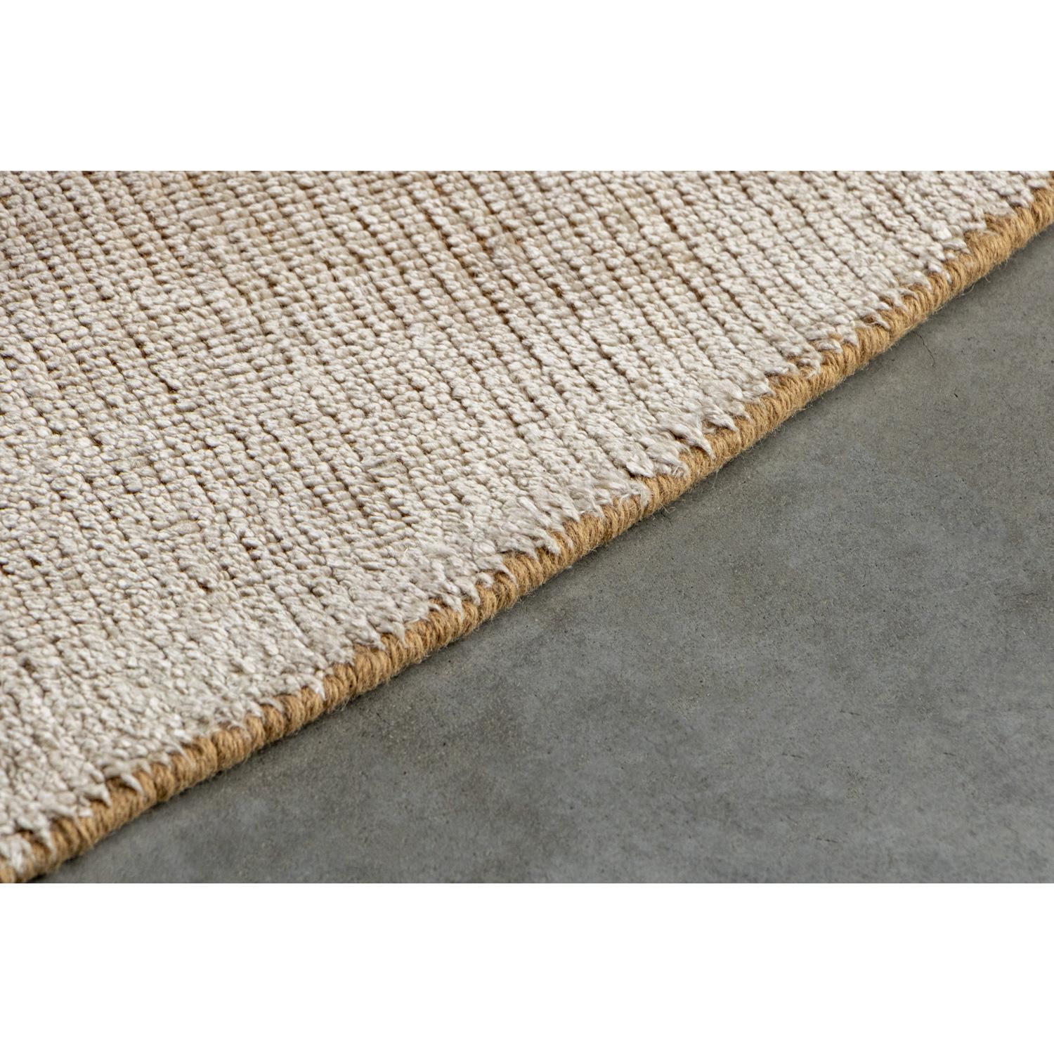 Moderne Tappeto design sostenibile seta bambù bianco ovale by Deanna Comellini 250x370cm en vente