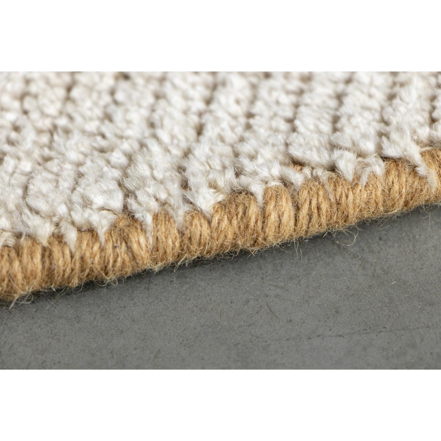 Indien Tappeto design sostenibile seta bambù bianco ovale by Deanna Comellini 250x370cm en vente