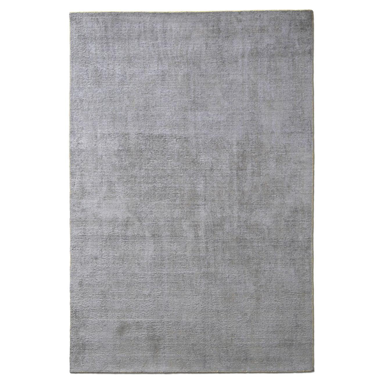 Tappeto Design Sostenibile Seta di Bambù Grigio by Deanna Comellini 200x300cm