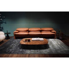 Tappeto design sostenibile tencel grigio degradè by Deanna Comellini 250x350cm