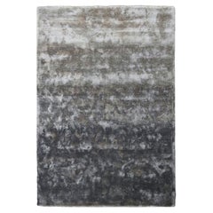 Tappeto design sostenibile tencel grigio degradè by Deanna Comellini 250x350cm