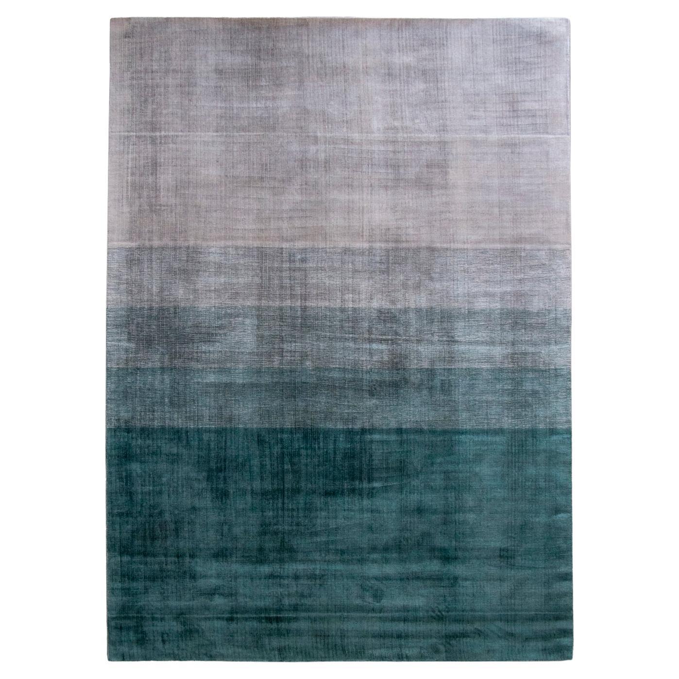 Tappeto diseño viscosa eco sfumato acque grigio de Deanna Comellini 250x350cm