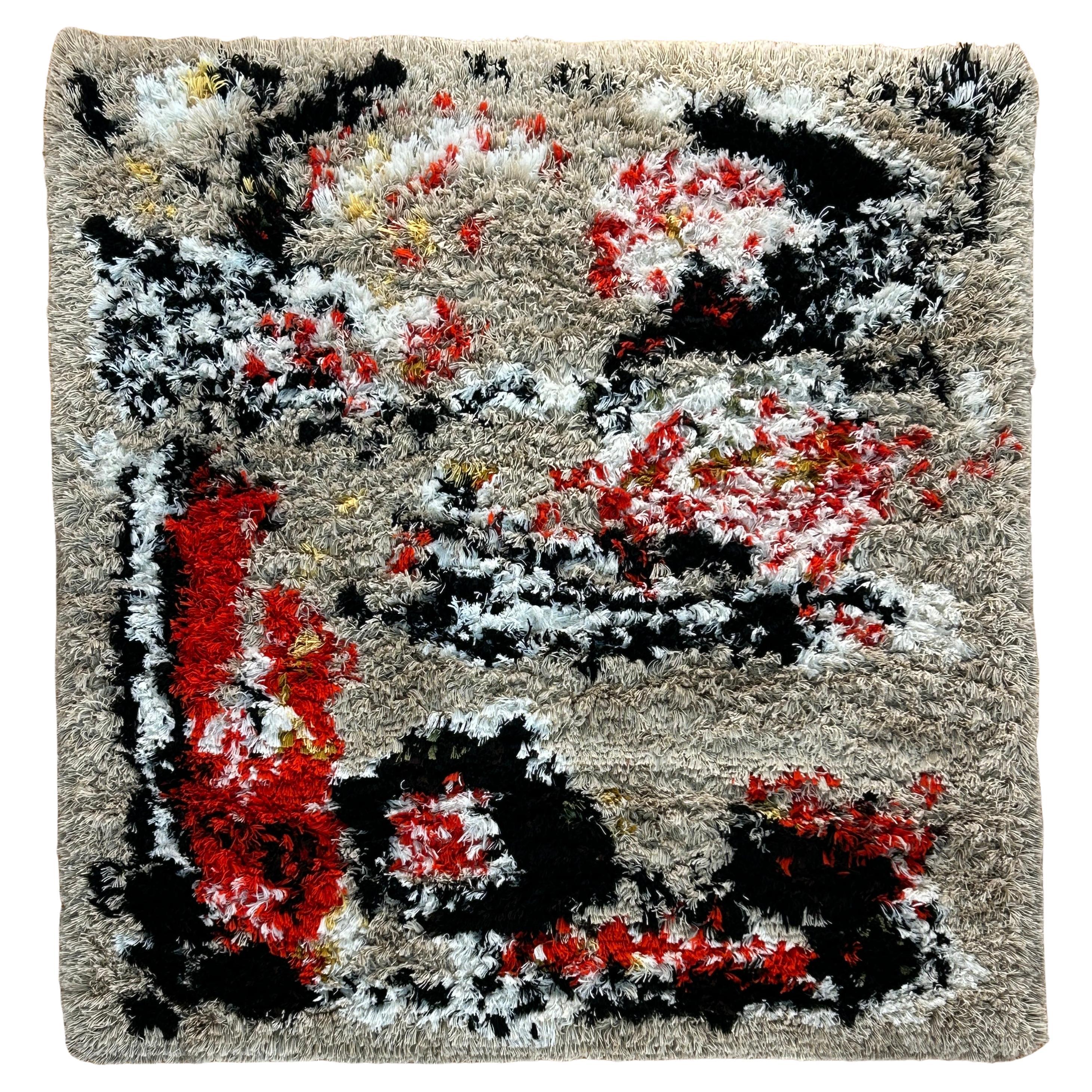 1970s design rug, Dal Lago manufactory, Venice For Sale