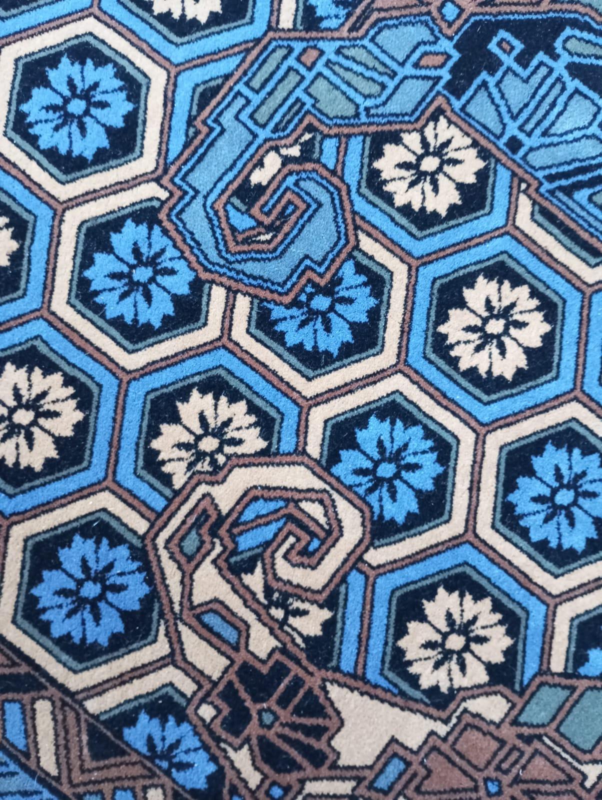 Alfombra diseñada por Pierre Balmain Francia años 70 para Van Neder en venta 1