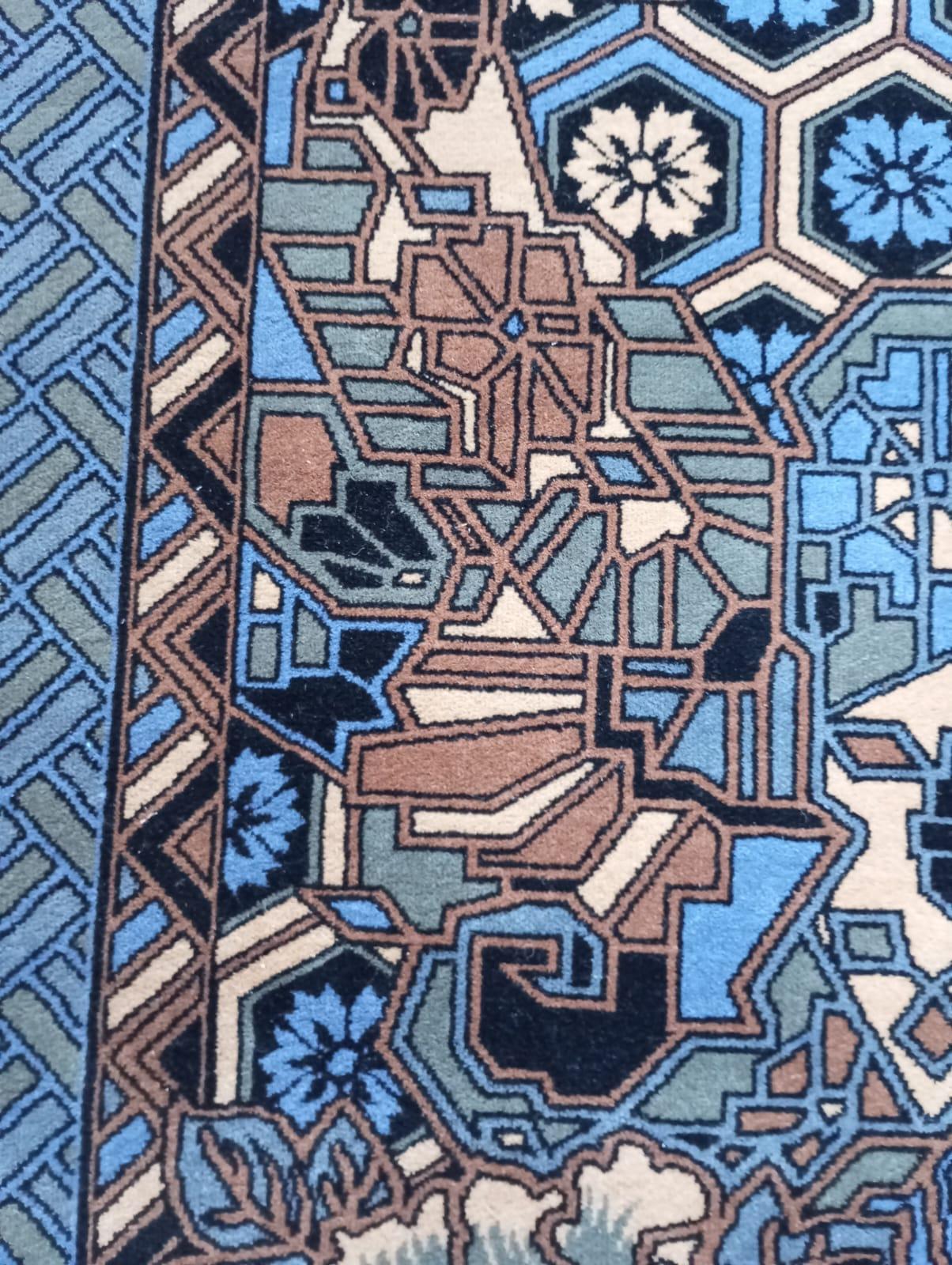 Alfombra diseñada por Pierre Balmain Francia años 70 para Van Neder en venta 2