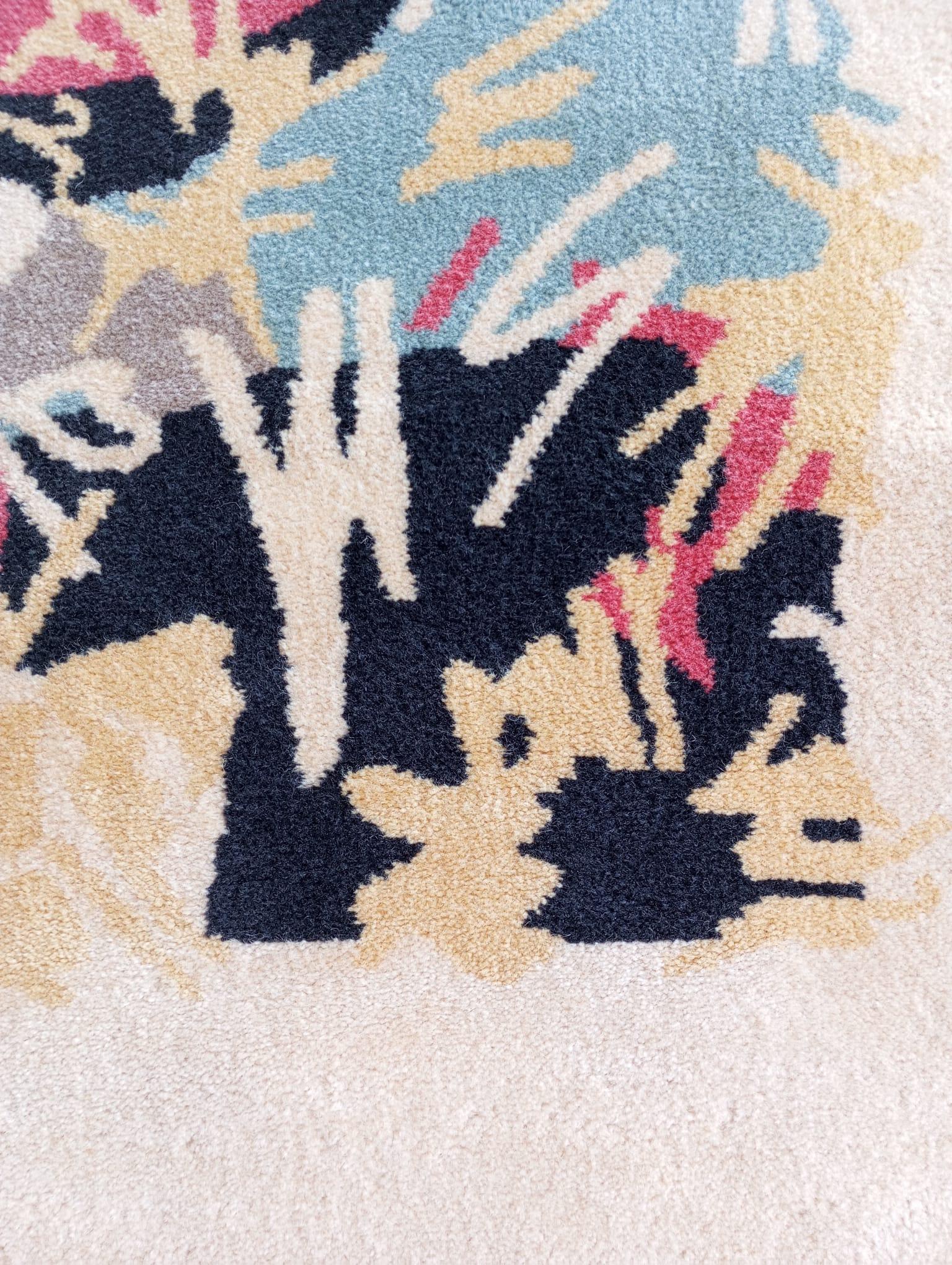 Gianni Vigone design wool rug, Italy 1980s For Sale 6