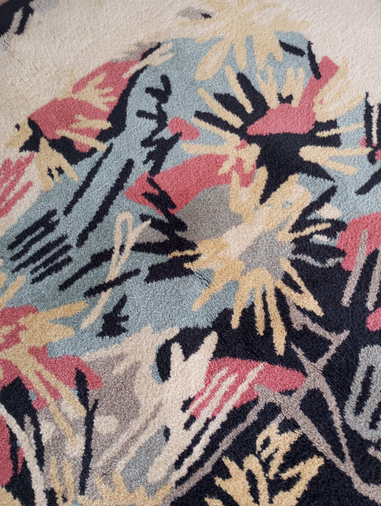 Gianni Vigone design wool rug, Italy 1980s In Excellent Condition For Sale In Firenze, FI