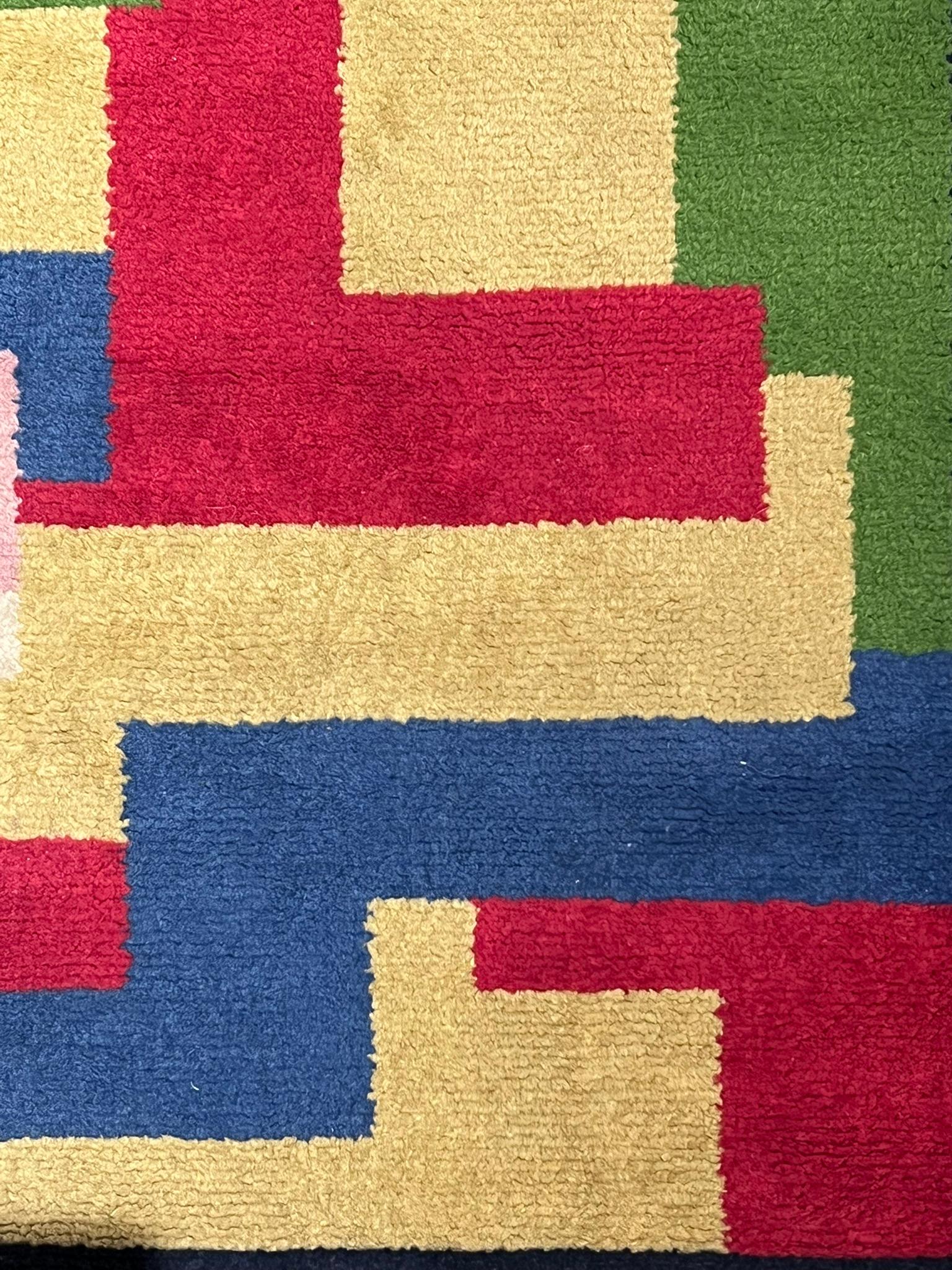 Italian Tapis conçu dans le cadre du cours de design de Johannes Itten au Bauhaus de Weimar en vente