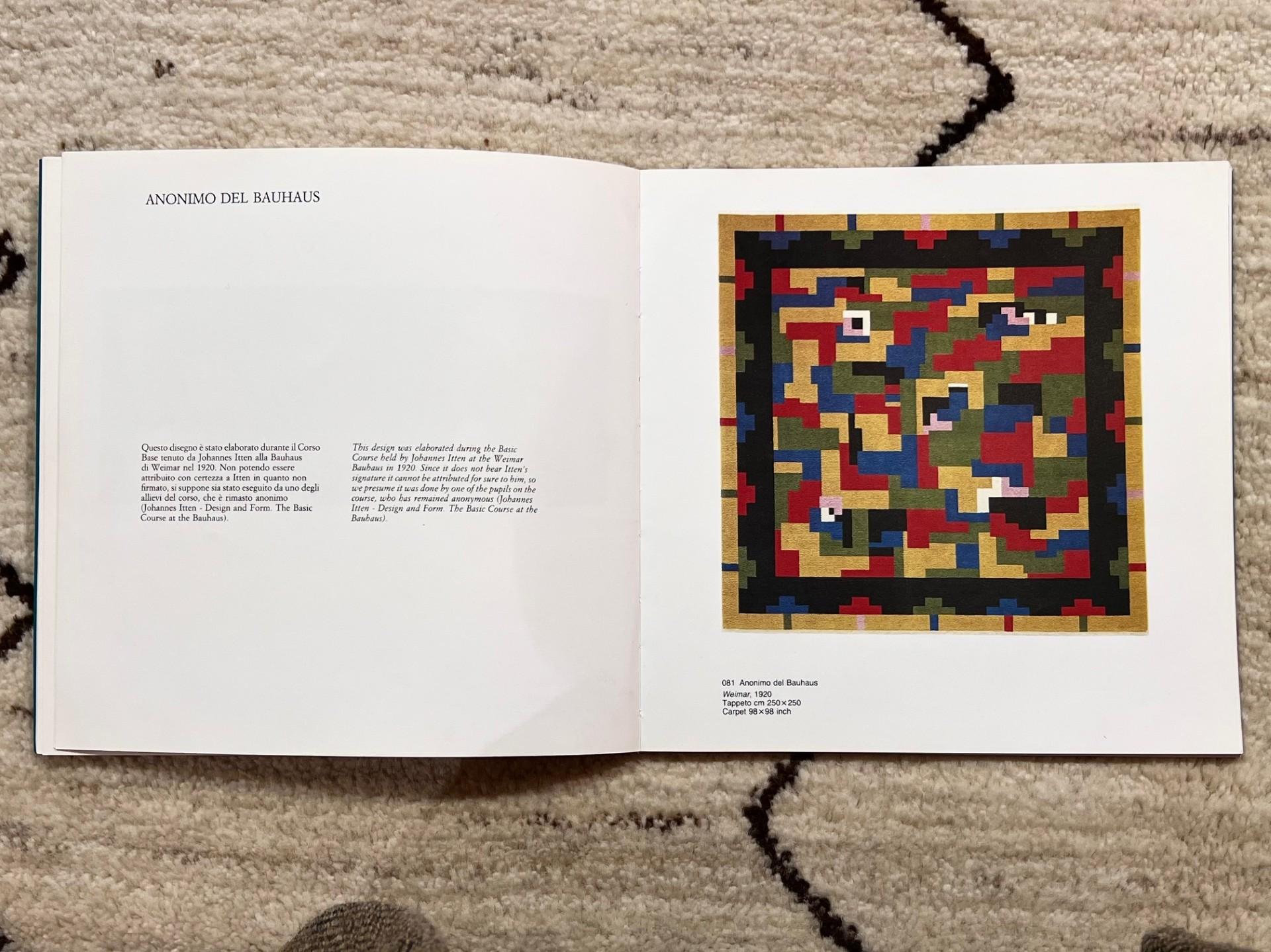 Late 20th Century Tapis conçu dans le cadre du cours de design de Johannes Itten au Bauhaus de Weimar en vente