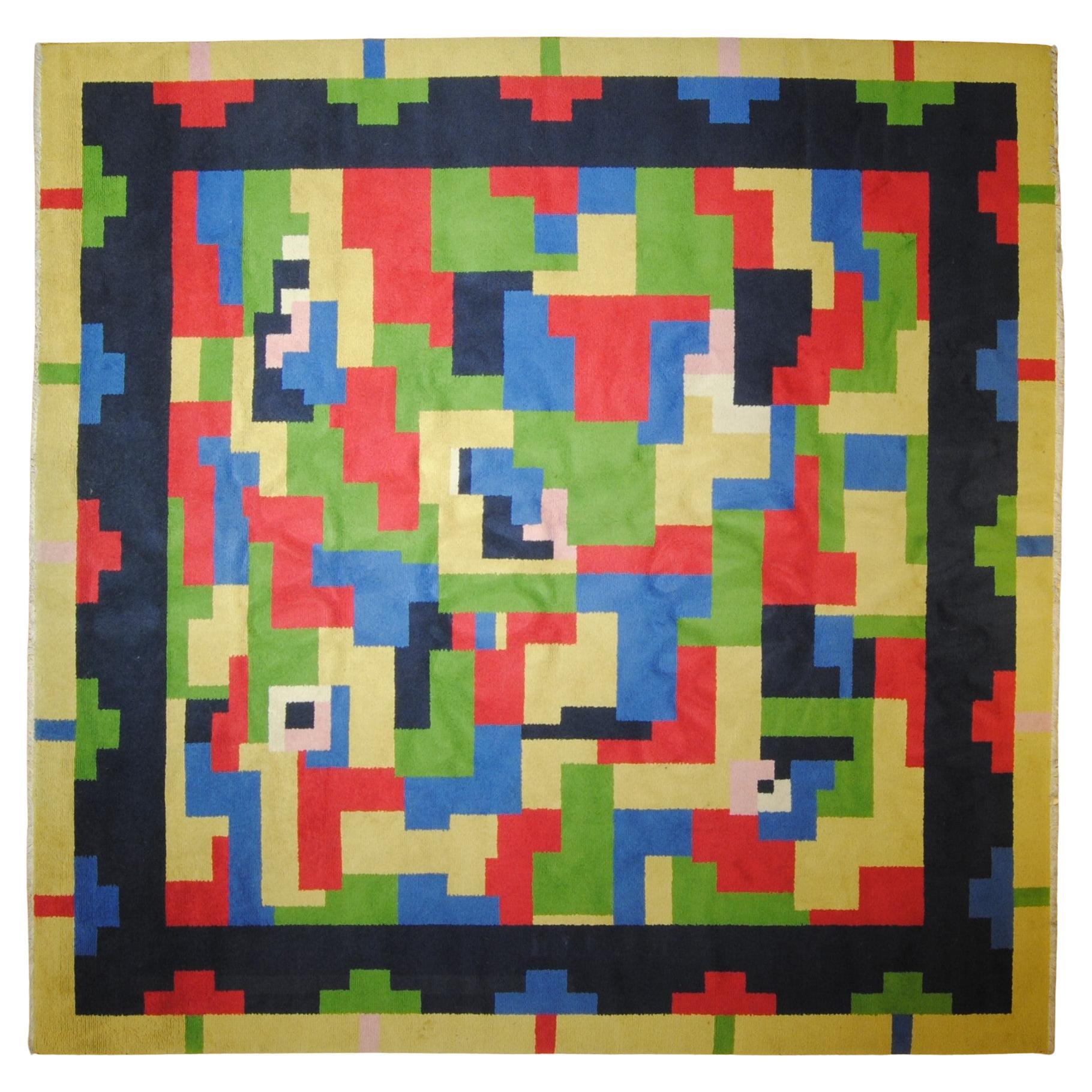 Tapis conçu dans le cadre du cours de design de Johannes Itten au Bauhaus de Weimar en vente