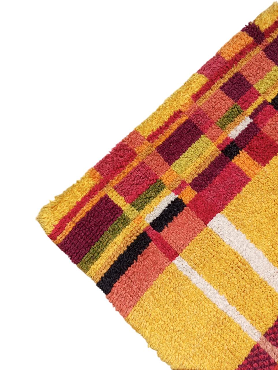 Handgefertigter Wollteppich Deutschland 1960er Jahre - Bauhaus Inspiration im Angebot 2