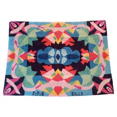 "Flowers + Space" limited edition rug, Italy 1980s - Futur Balla