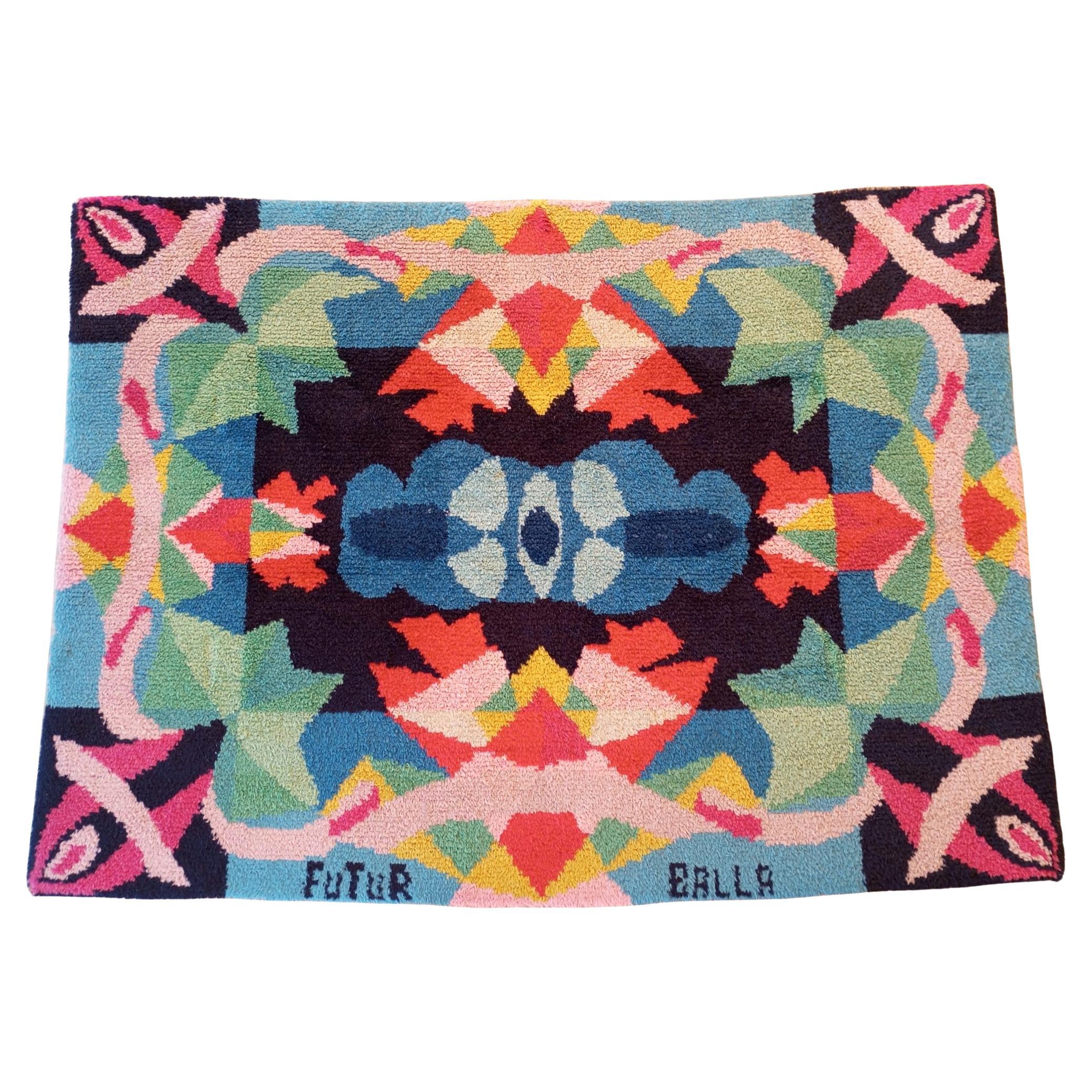 Tappeto "Fiori + Spazio" edizione limitata, Italia anni 
80 in vendita