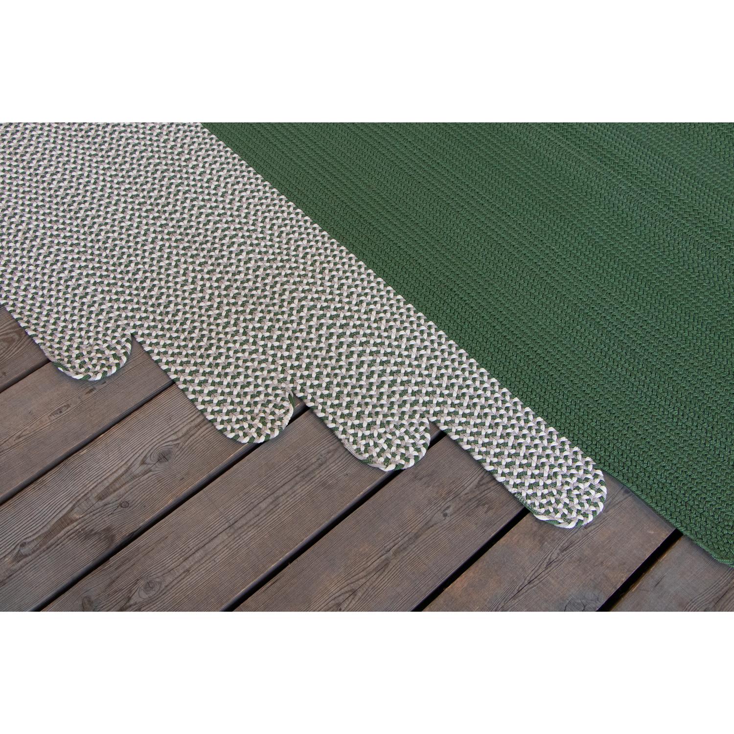 Tappeto foglia outdoor verde grigio design italienisch Deanna Comellini 176x300cm (Sonstiges) im Angebot