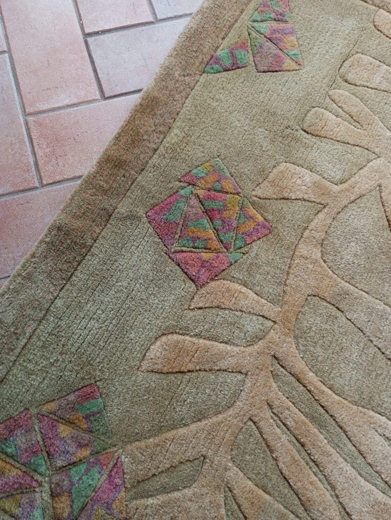 Nepalese Tappeto  Hand tafted anni ’60 in lana, Nepal in vendita