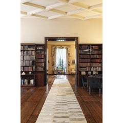 Tappeto Iconico Kama Design Italiano Dorato Righe by Deanna Comellini 150x300cm