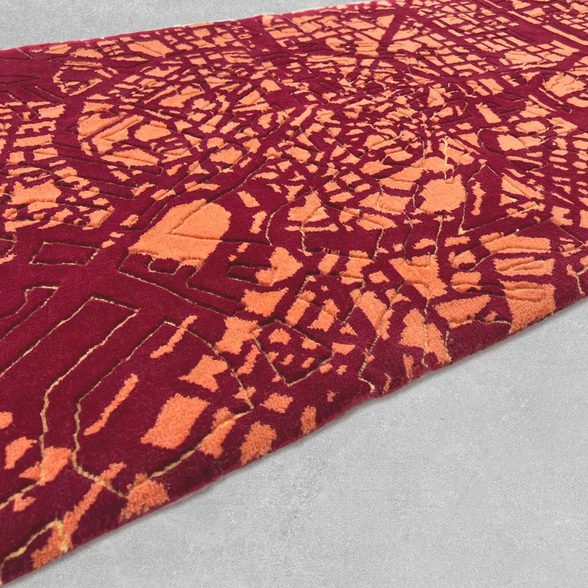 Lana Tappeto in lana annodato a mano di Milano, design italiano personalizzabile in vendita