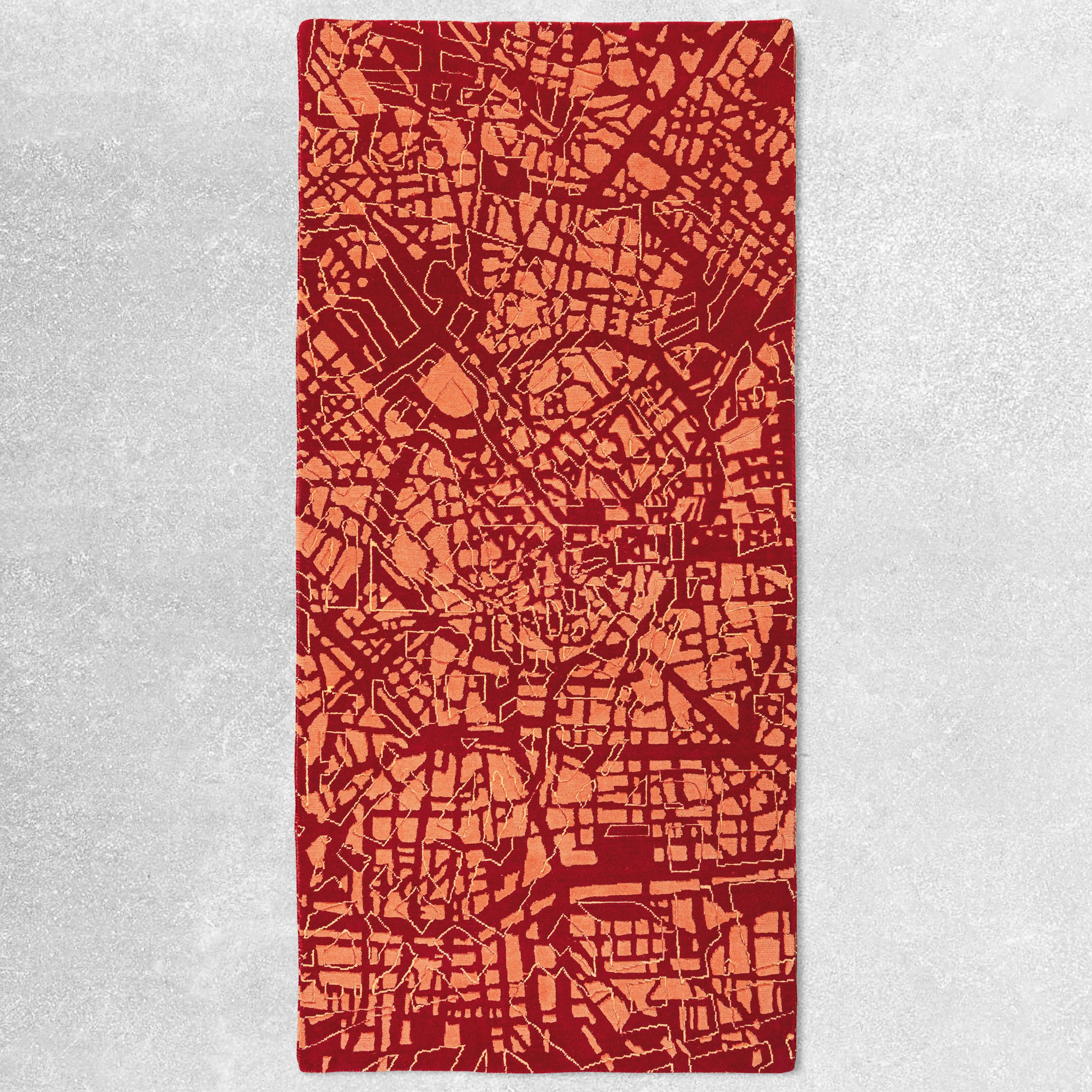 Tapis en laine noué à la main à Milan, design italien personnalisable