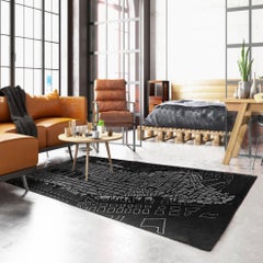 Tapis en laine nouée à la main à New York, design italien personnalisable