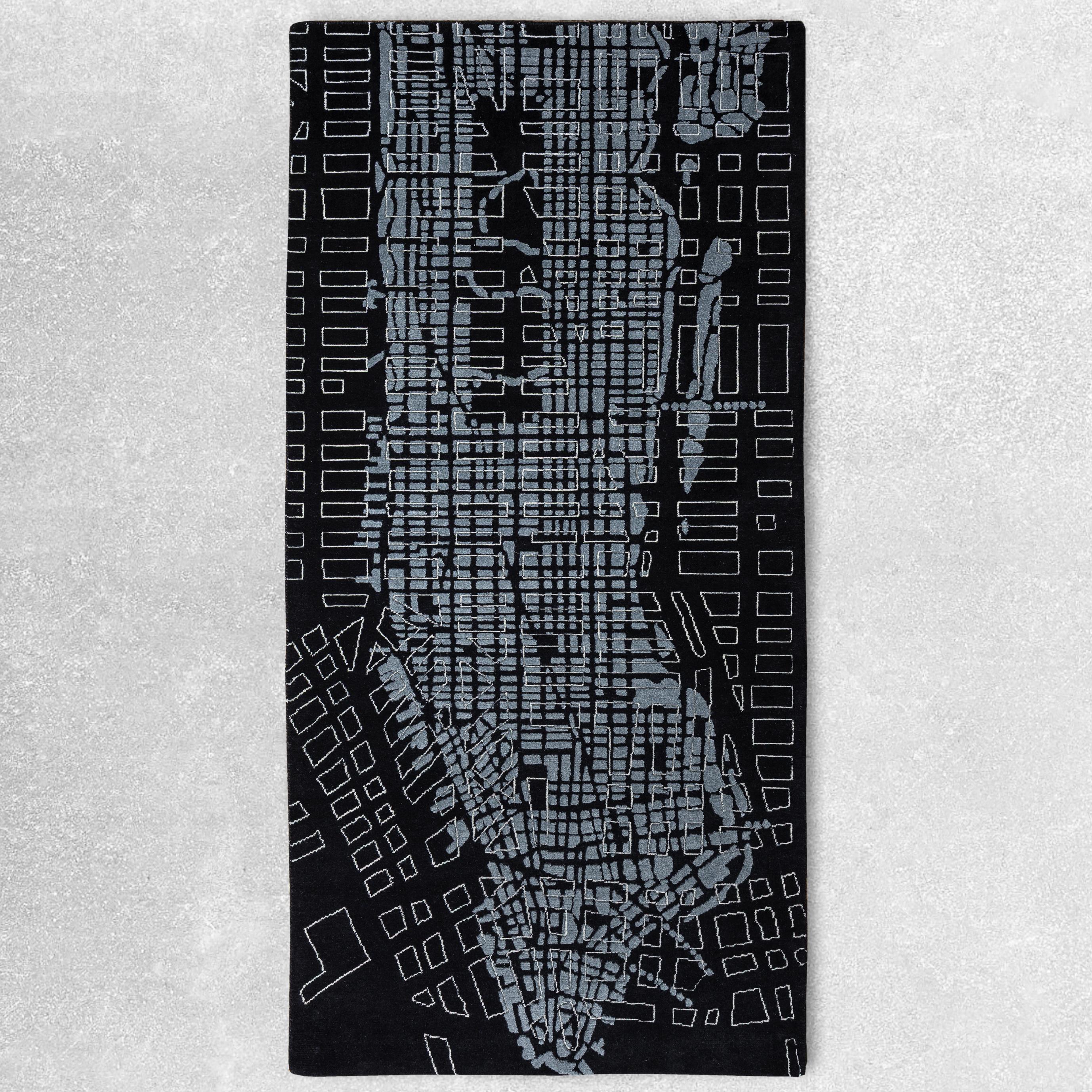Alfombra de lana anudada a mano en Nueva York, diseño italiano personalizable en venta