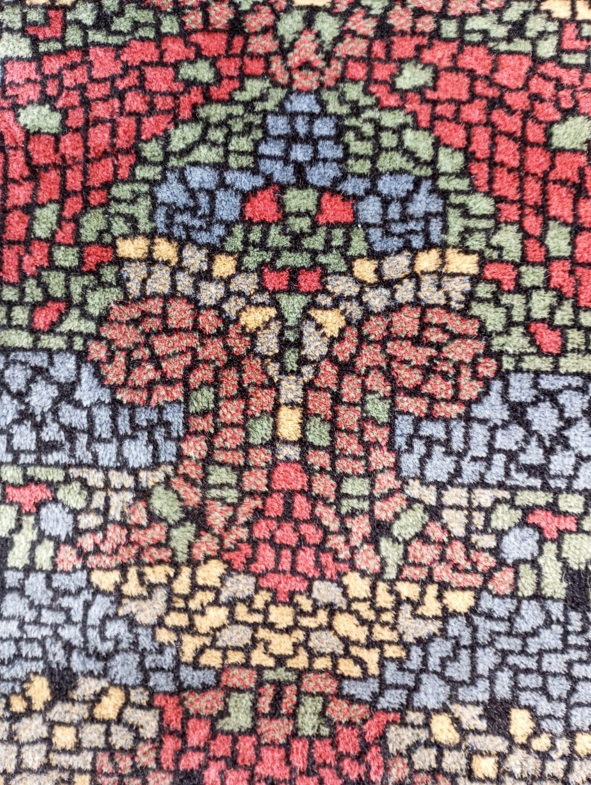 Tapis en laine avec motifs en mosaïque, 1990 France en vente 3