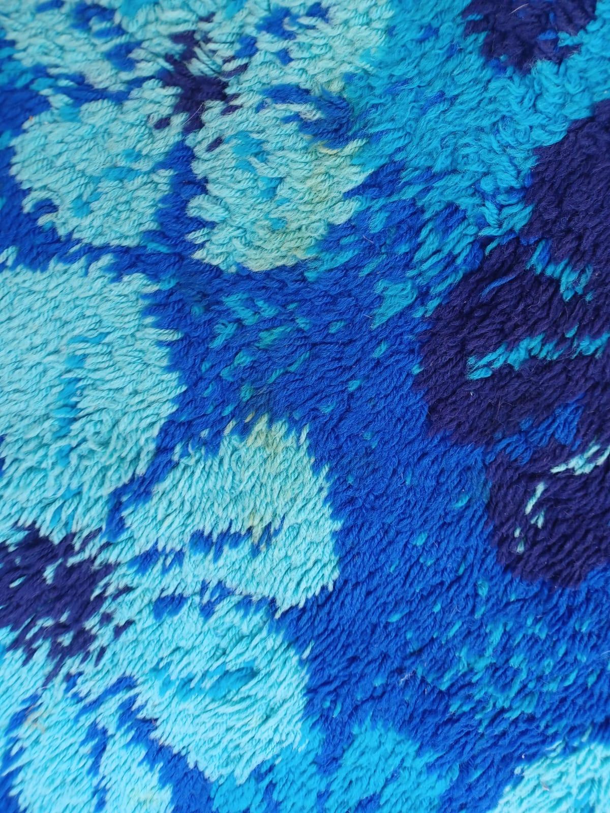 Tappeto in lana con fiori stilizzati, Danimarca anni ‘70 For Sale 8