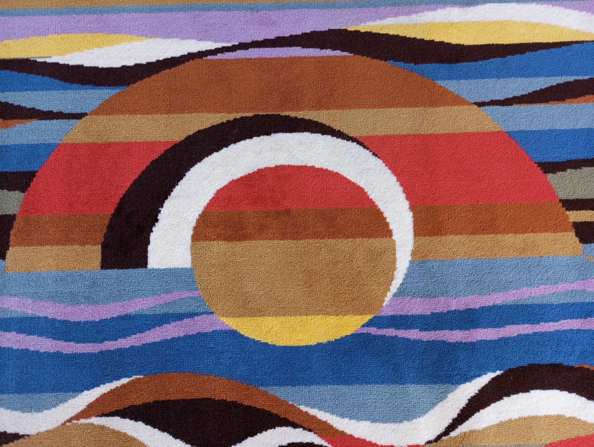 Fin du 20e siècle Tappeto in pura lana 