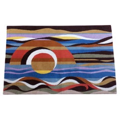 Tappeto in pura lana "sole" Italia anni
70