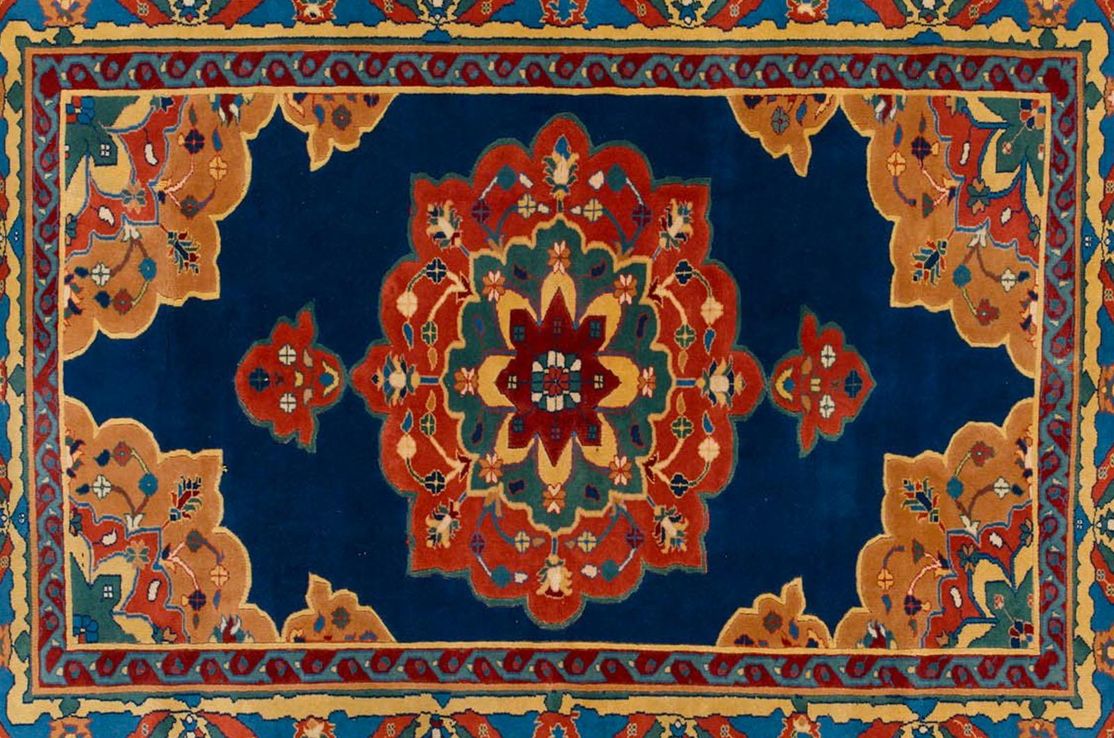 Noué à la main Tapis en laine nouée à la main du Kazakhstan cod.310 en vente