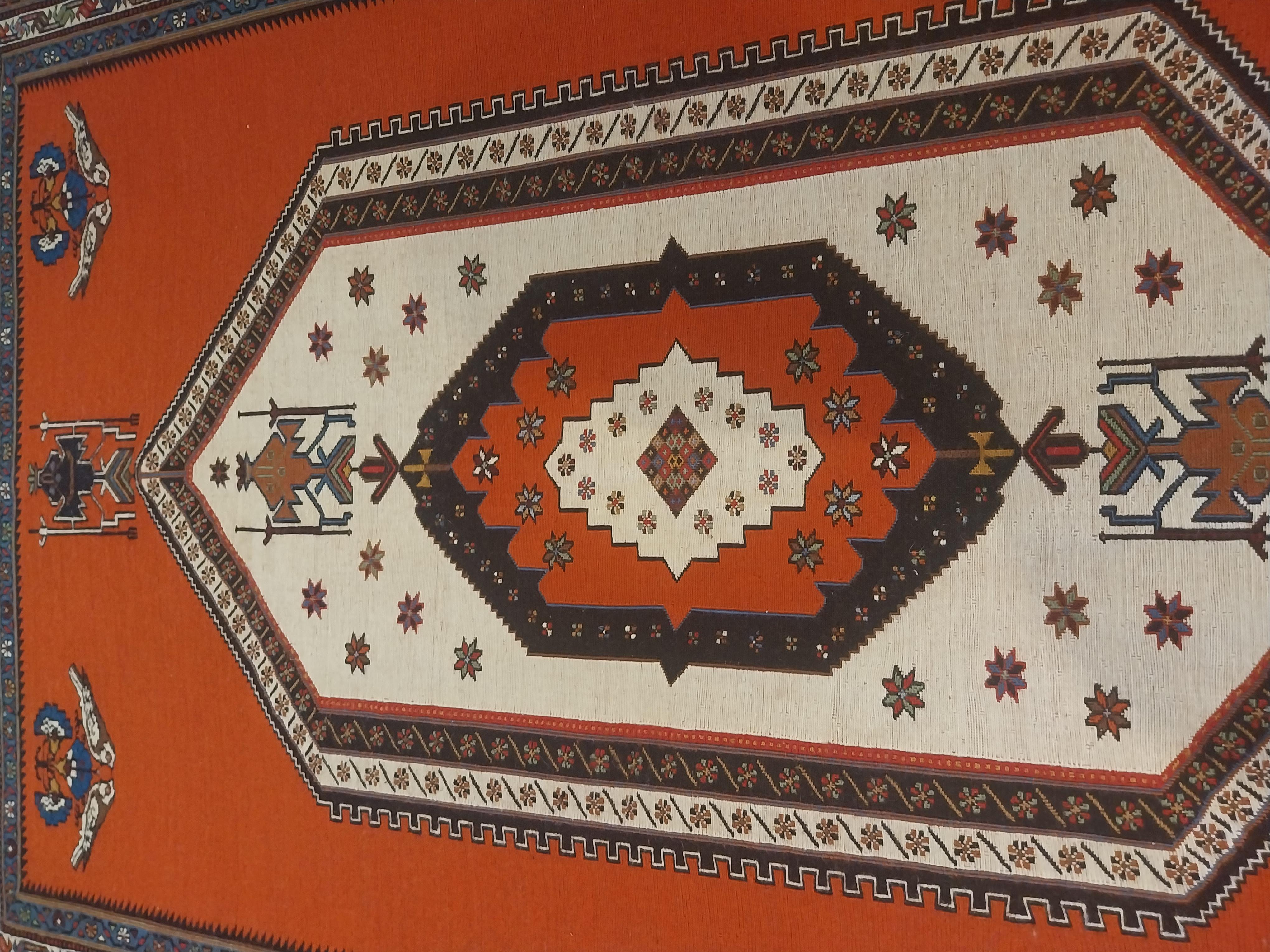 Wool Vintage Midcentury Kilim Rug For Sale