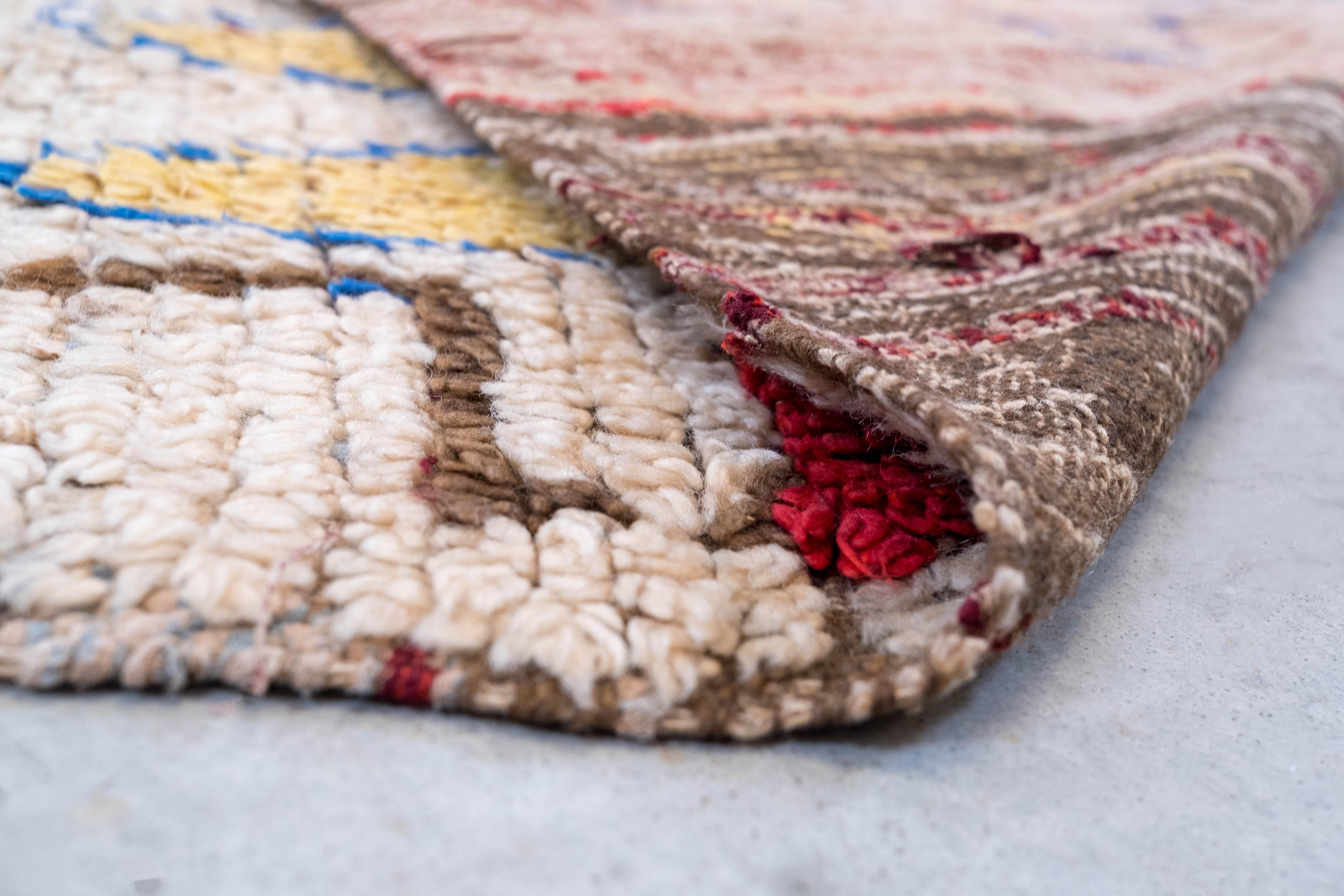 Marokkanischer Teppich, Azilal, Berber, Vintage, Wolle, Handarbeit, auf Lager im Angebot 2