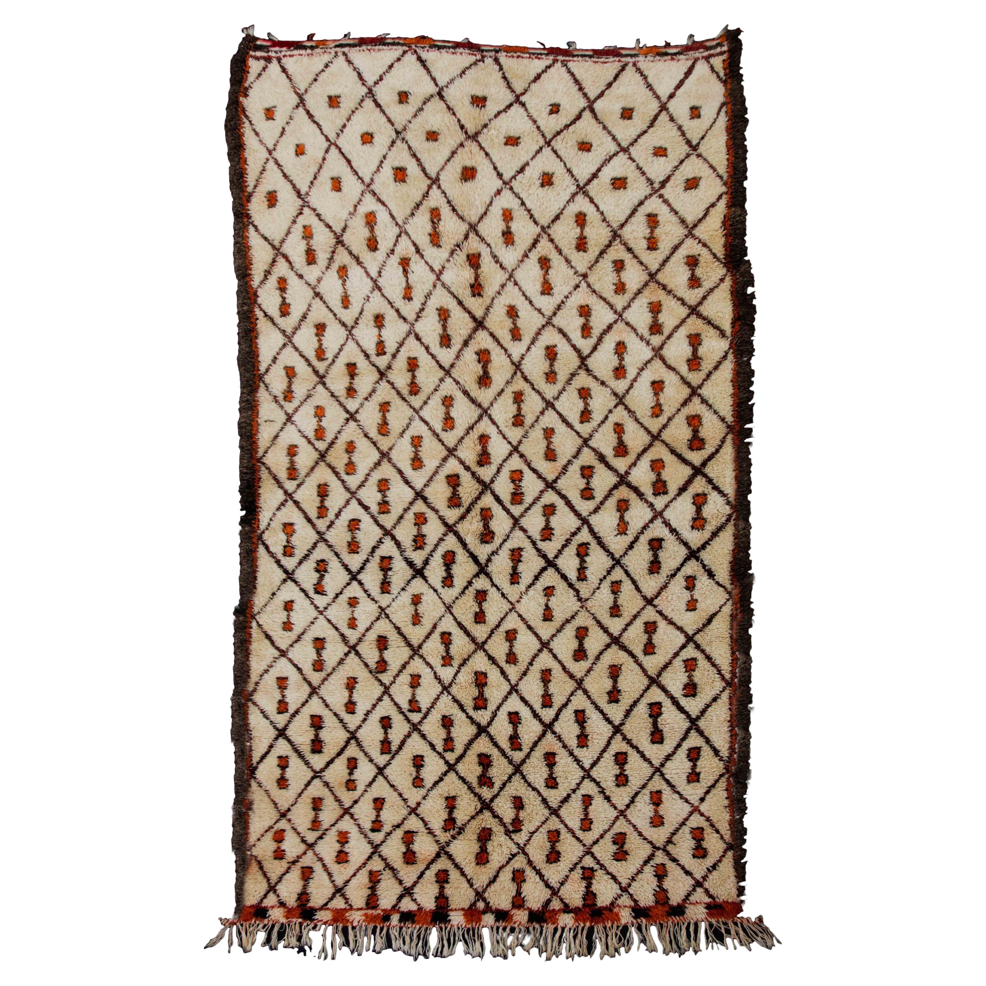 Tappeto Marocchino  Berbero Vintage Multicolore Manufatto in Lana naturale