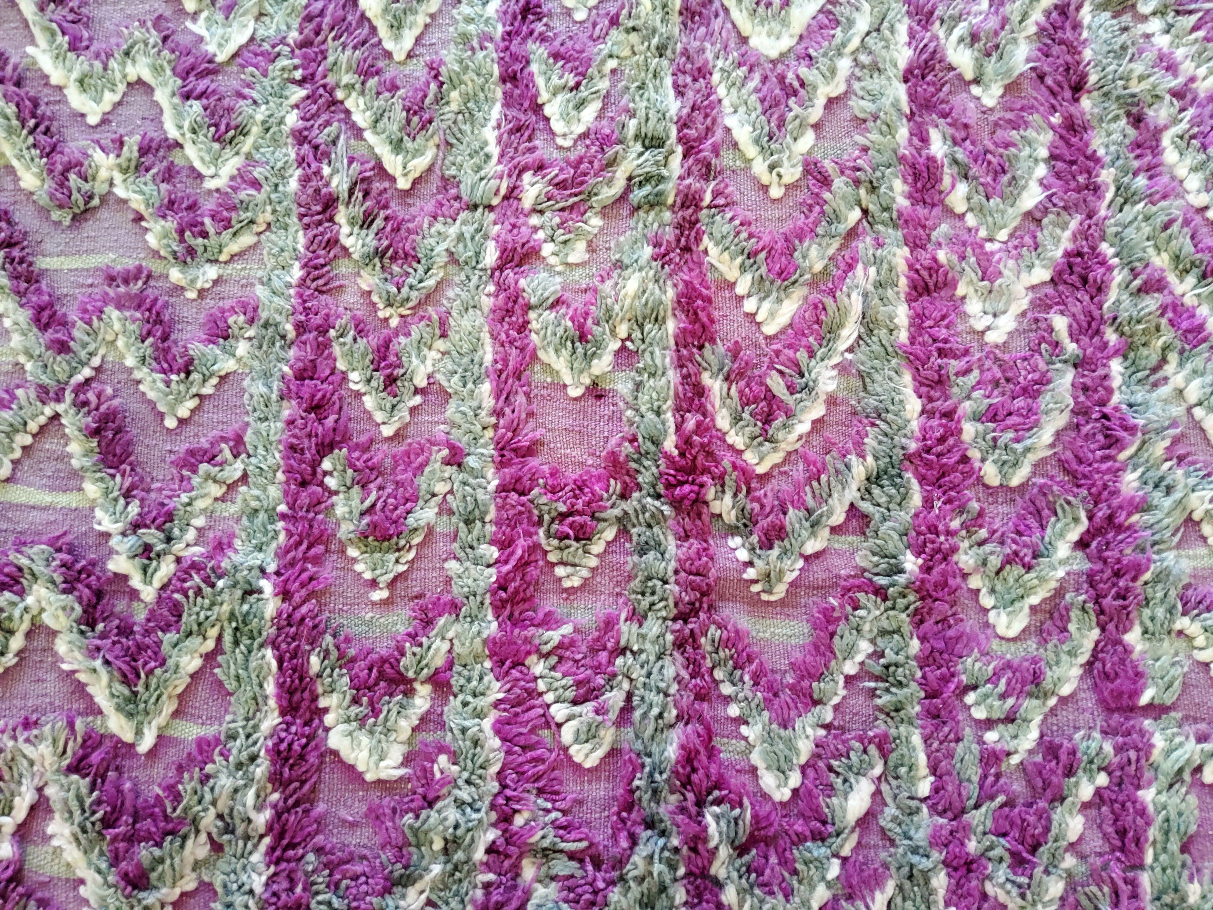 Moroccan Tappeto Marocco Talsent  Berbero Vintage Multicolore Naturale Manufatto in Lana in vendita