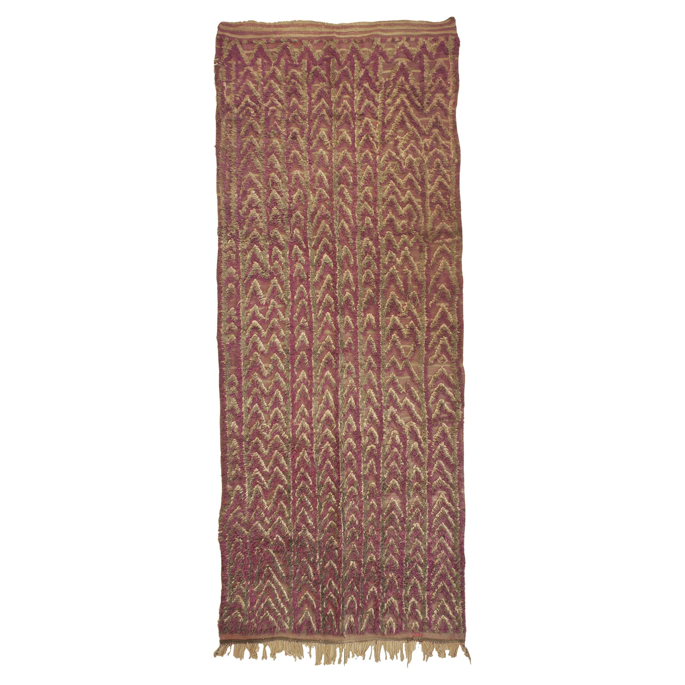 Tappeto Marocco Talsent  Berbero Vintage Multicolore Naturale Manufatto in Lana