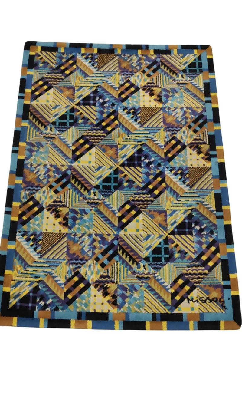 Late 20th Century Tapis Missoni en laine des années 1980, Italie en vente