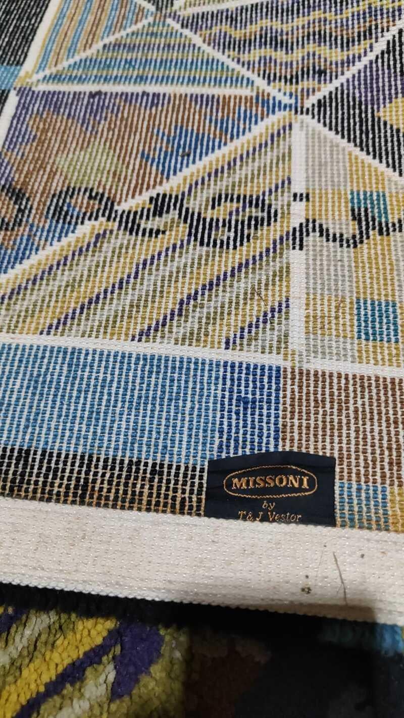 Laine Tapis Missoni en laine des années 1980, Italie en vente