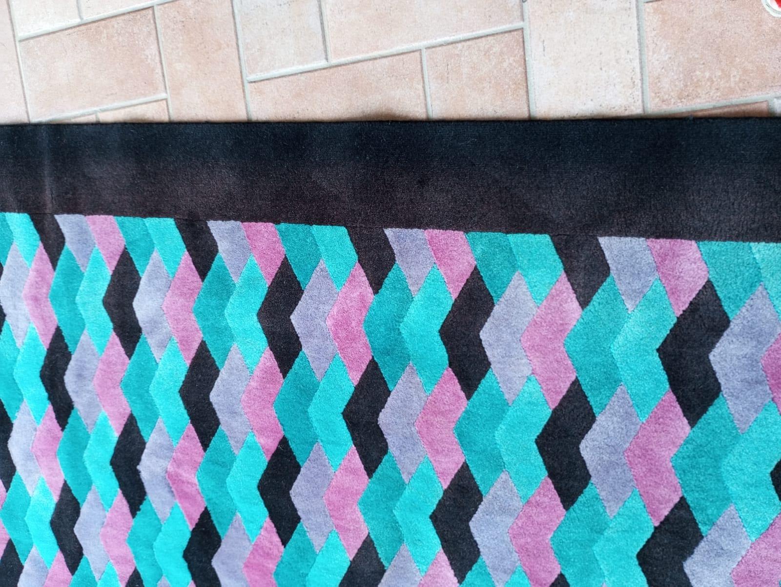 Lana Tappeto Missoni in lana per T & J Vestor Italia  - anni ‘80 in vendita